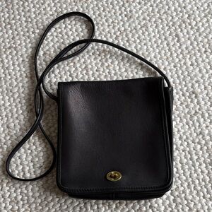 Vintage Coach Satchel Black Crossbody Bag